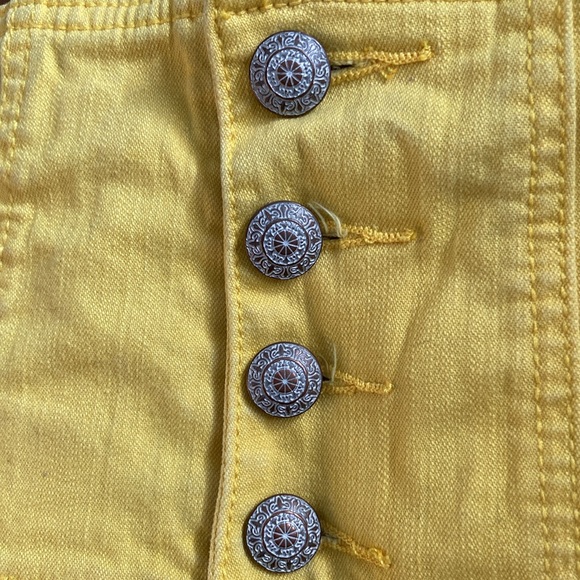 Yellow High Waisted Shorts - Picture 4 of 4